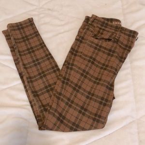 AE Plaid High Waisted Jeans/ Next Level Stretch/ Super Hi-Rise